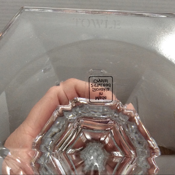 Pair of Towle crystal candle holders - Picture 5 of 6